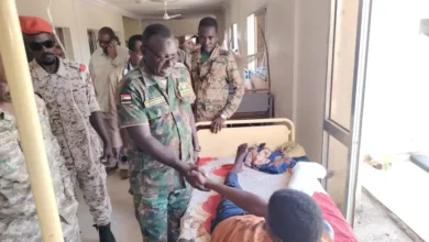 The Nile Blanc is recorded a visit to the state legal personnel and is held on the progress of work in the oxygen factory and inspects my wounded and infected by the battle of dignity at the Kosti military hospital