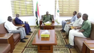 The governor of the North meets the board of directors of the local football federation in Dongola