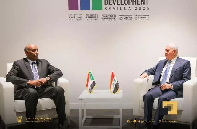 The president of the sovereign council meets the Iraqi president