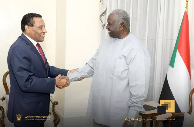 The vice-president of the sovereign council meets the Prime Minister