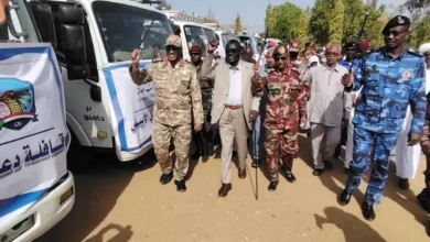 The white Nile receives the convoy of the General Intelligence Service to support the state of the white Nile and rents the big role of its participation in the Battle of Dignity