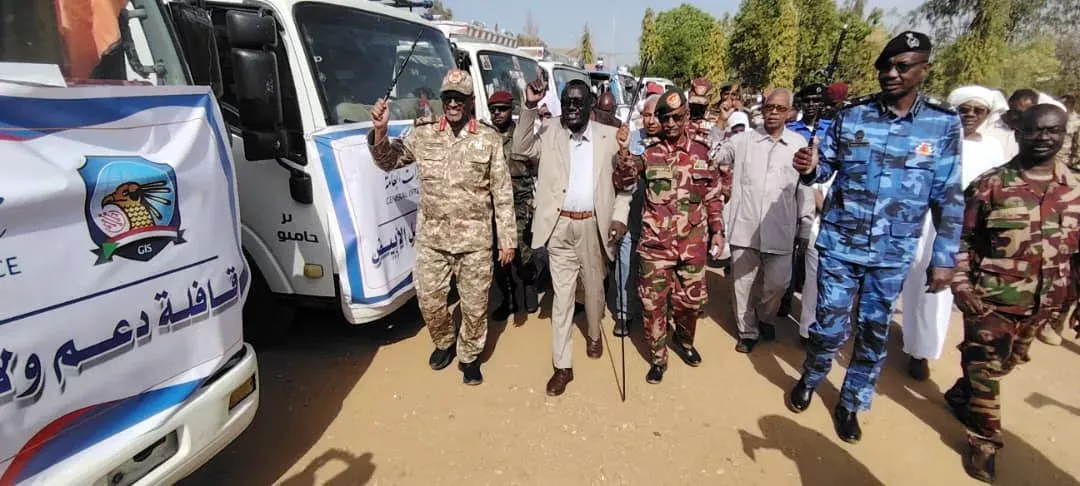 The white Nile receives the convoy of the General Intelligence Service to support the state of the white Nile and rents the big role of its participation in the Battle of Dignity