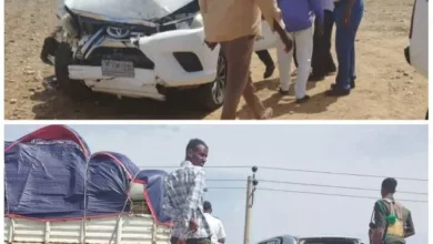 A number of employees from the Kassala Ministry of Health have survived a certain death after a traffic accident in the car capsule that takes them near the largest lining