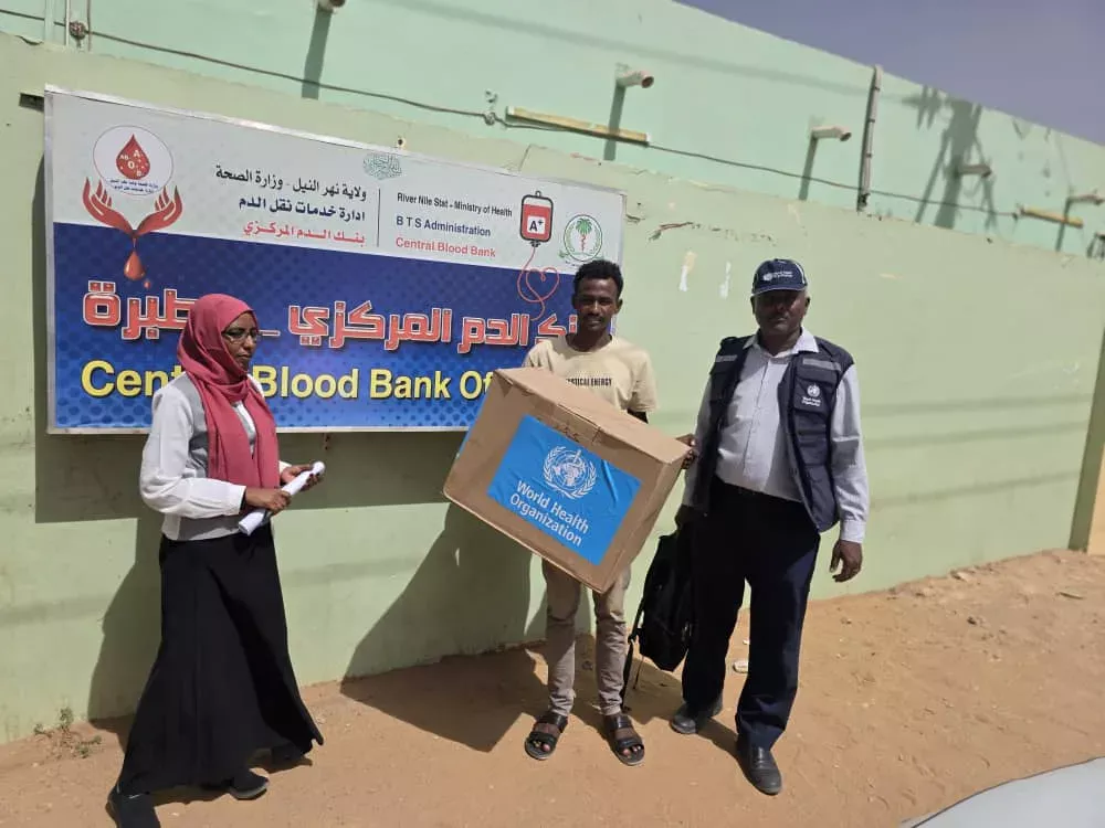 Global health receives the health of the Nile through the central blood bank in Atbara, solutions and laboratory consumers