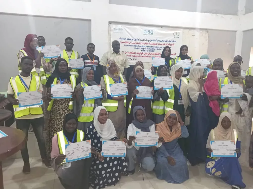 The organization of Sudanese development calls organizes training workshops for volunteers on prevention and response to the cholera epidemic
