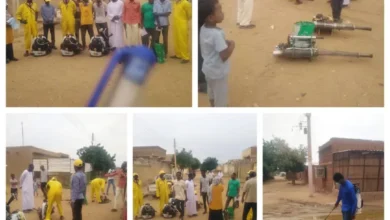 Community police in the locality of the Oriental Nile have a foggy spray campaign for the two squares (8 and 7), along the stoning of Hajj Youssef