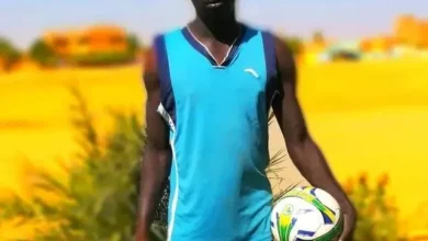 Cooper Stadium Star .. Captain Mohamed Mustafa Omar Karango .. Football is a popular game. Excellence is individual