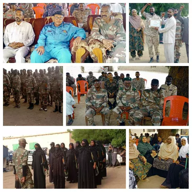 The Martyr Jaafar Atwi brigade in Dongola, east of the Nile, deposits its employees