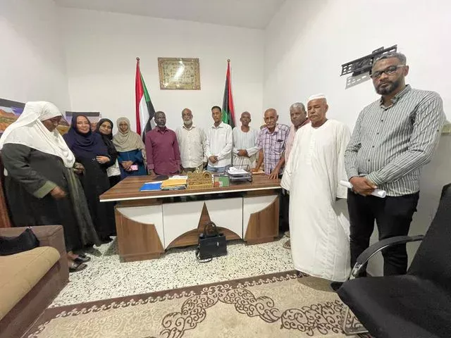 The executive committee of the Sudanese community of Misurata receives a delegation of blocked representatives