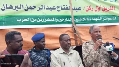 The government of the state of Sennar receives the convoy of the president of the sovereign council to support the families of the martyrs, refugees, moved and affected by the war