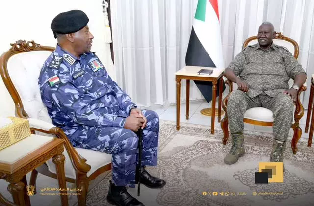 The vice-chair of the sovereign council meets the director general of the police forces