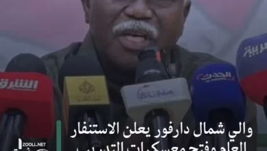 North Darfur Governor Hafiz Bakhit announces general alert for all components of the state